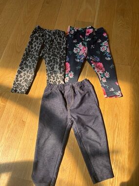 Set of three girls leggings
